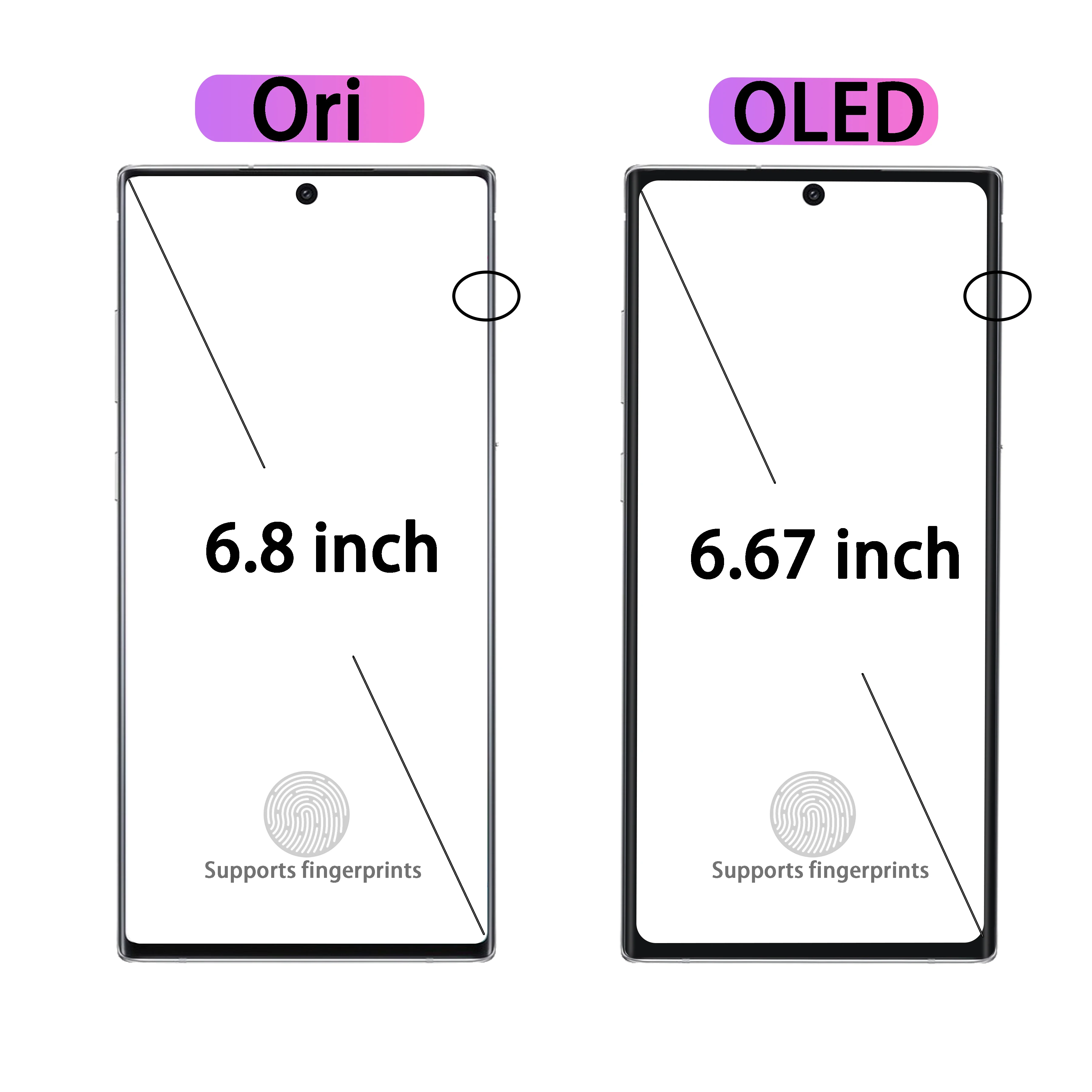 100% Work OLED Screen For Samsung Galaxy Note 10 plus N975 N976 Note 10+ Display Touch Screen Digitizer Assembly Replacement