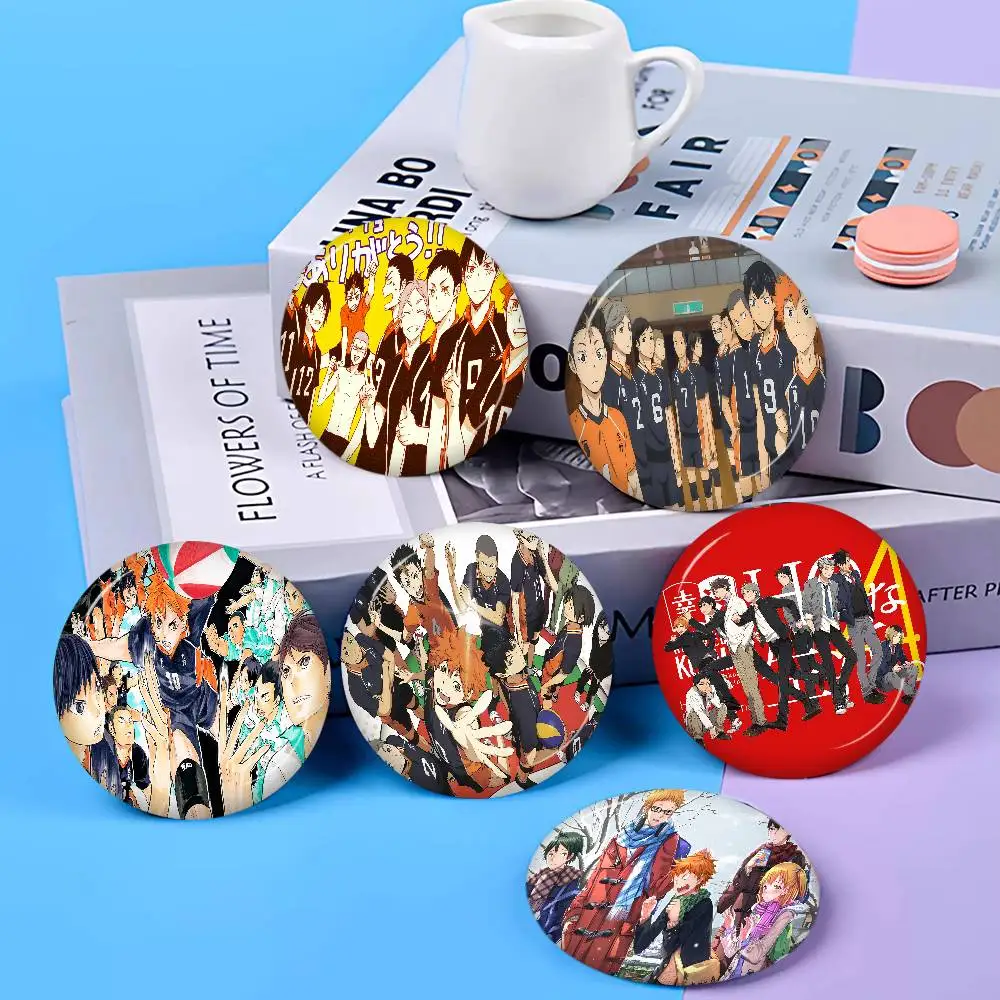 Anime Cool H-Haikyuu Creative Tinplate Soft Button Pins Animal Icon Brooch Lapel Backpack Badge Accessories Pin