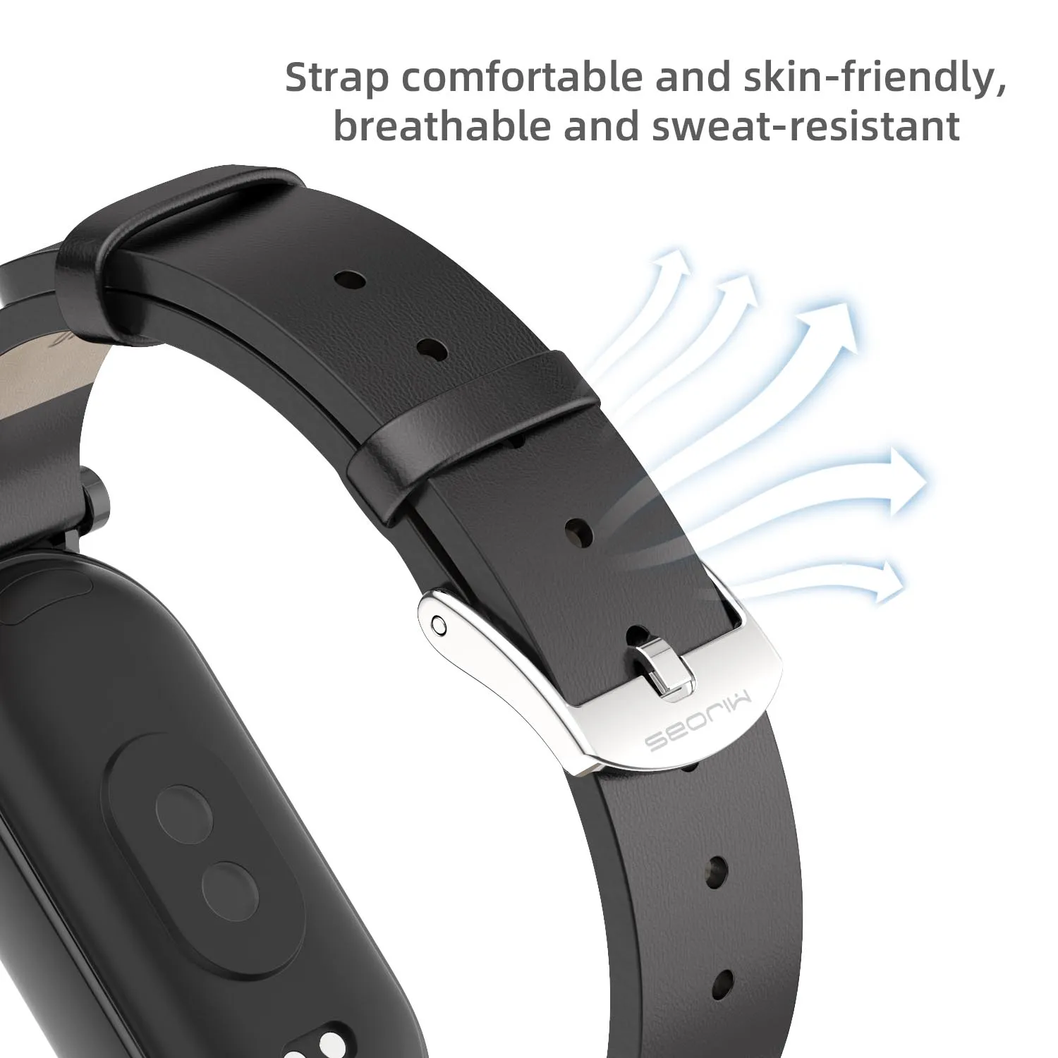 For Xiaomi スマートバンド 10 9 8 レザー時計バンド Mi Band 9 10 セラミックバージョン ブレスレット アクセサリー