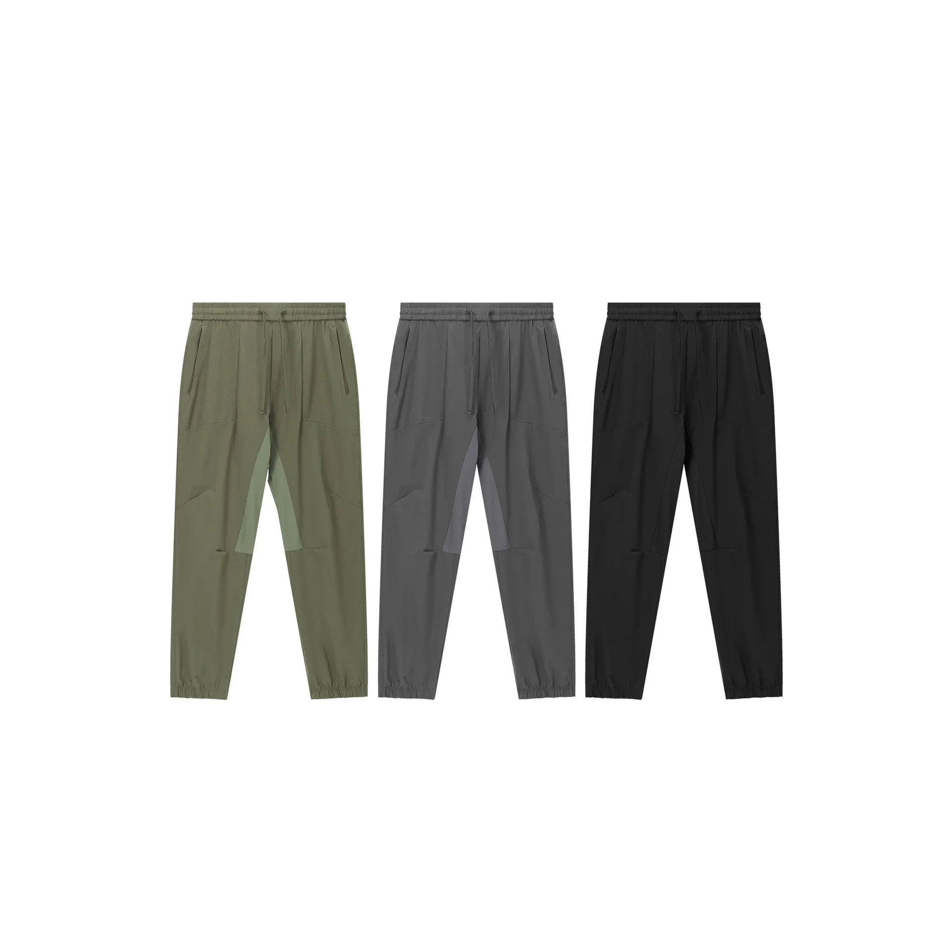 Unisex Outdoor Cargo Pants with Breathable Mesh Panels – Elastic Waist Drawstring Cuffed Hiking Trousers for Autumn 2026
