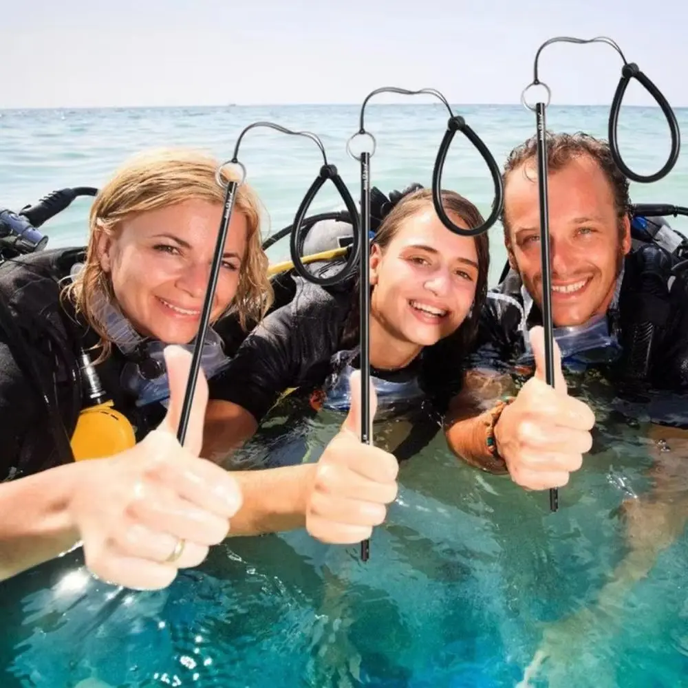 Aluminum Alloy Diving Lobster Stick Underwater Mixer Diving Underwater Diving Rod 35cm with Measurement Diving Pointer Rod