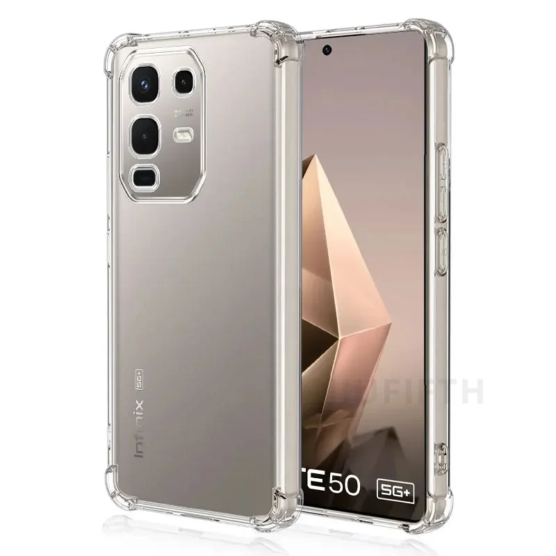 For Infinix Note 50 Pro Plus Case Note50X 50Pro Note50Pro Silicon Soft Protect Phone Cases Transparent Shockproof Airbag Cover