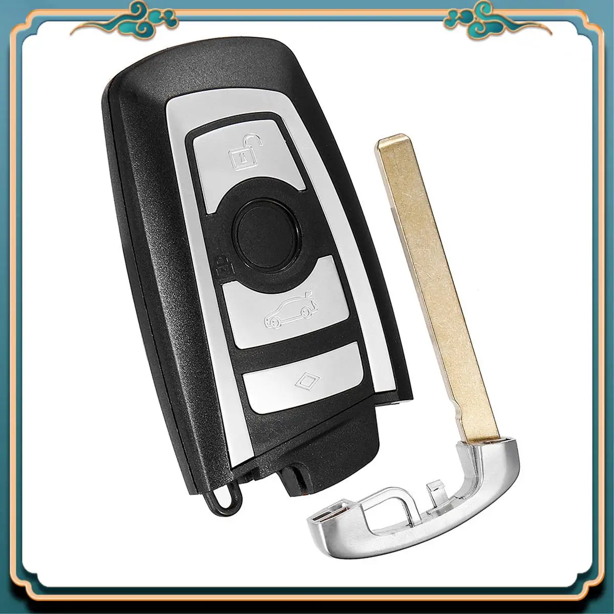 Kunci Remote Pintar Mobil Terbaru 4 Tombol 868Mhz Cangkang Casing Fob dengan Chip PCF7953P untuk BMW 5 7 Seri X3 CAS4 Penutup Kunci