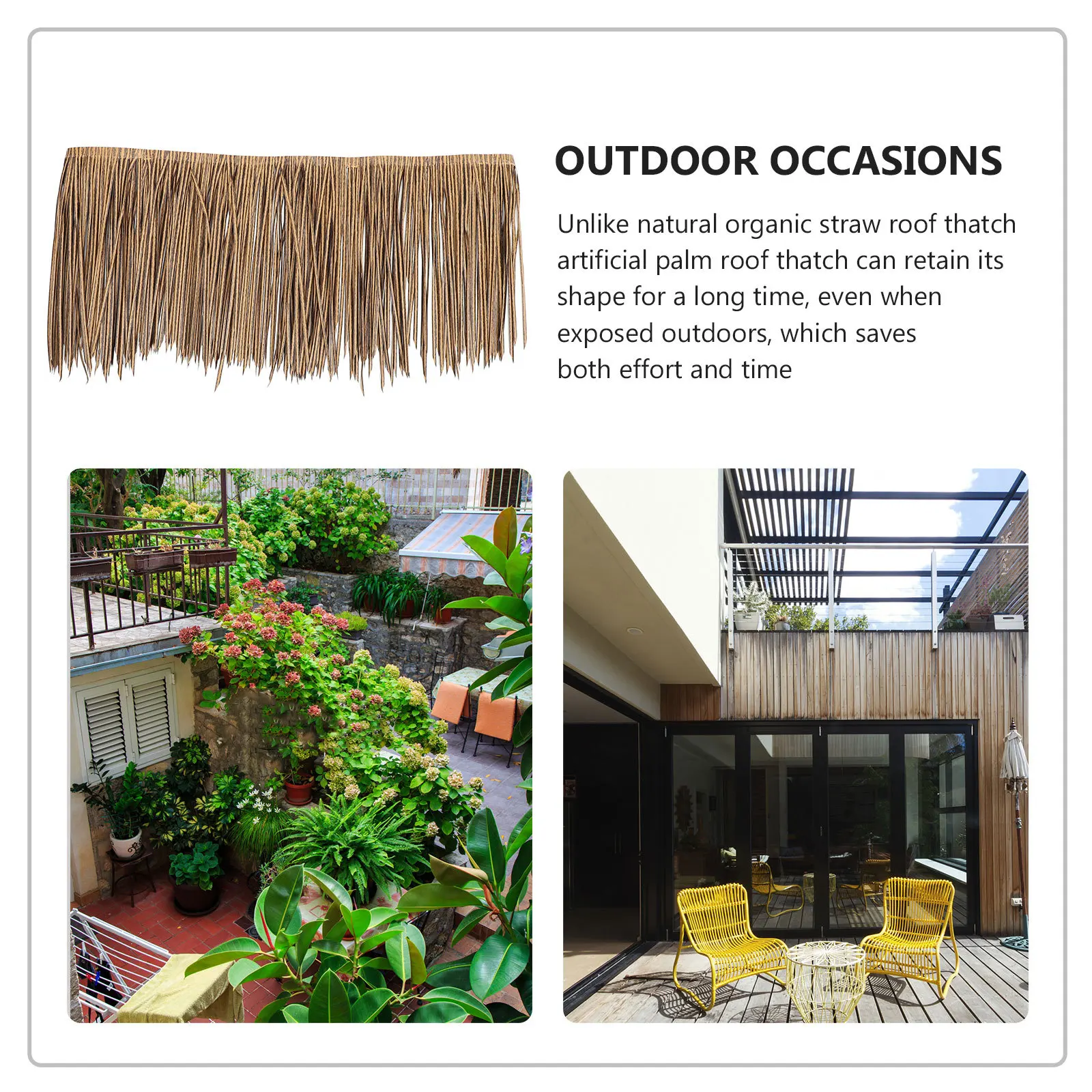 

Artificial Thatch Roof Simulated Fire Resistant Straw Roof Garden Decoration DIY Craft Scenic Thatched Cover Thatch Roofing