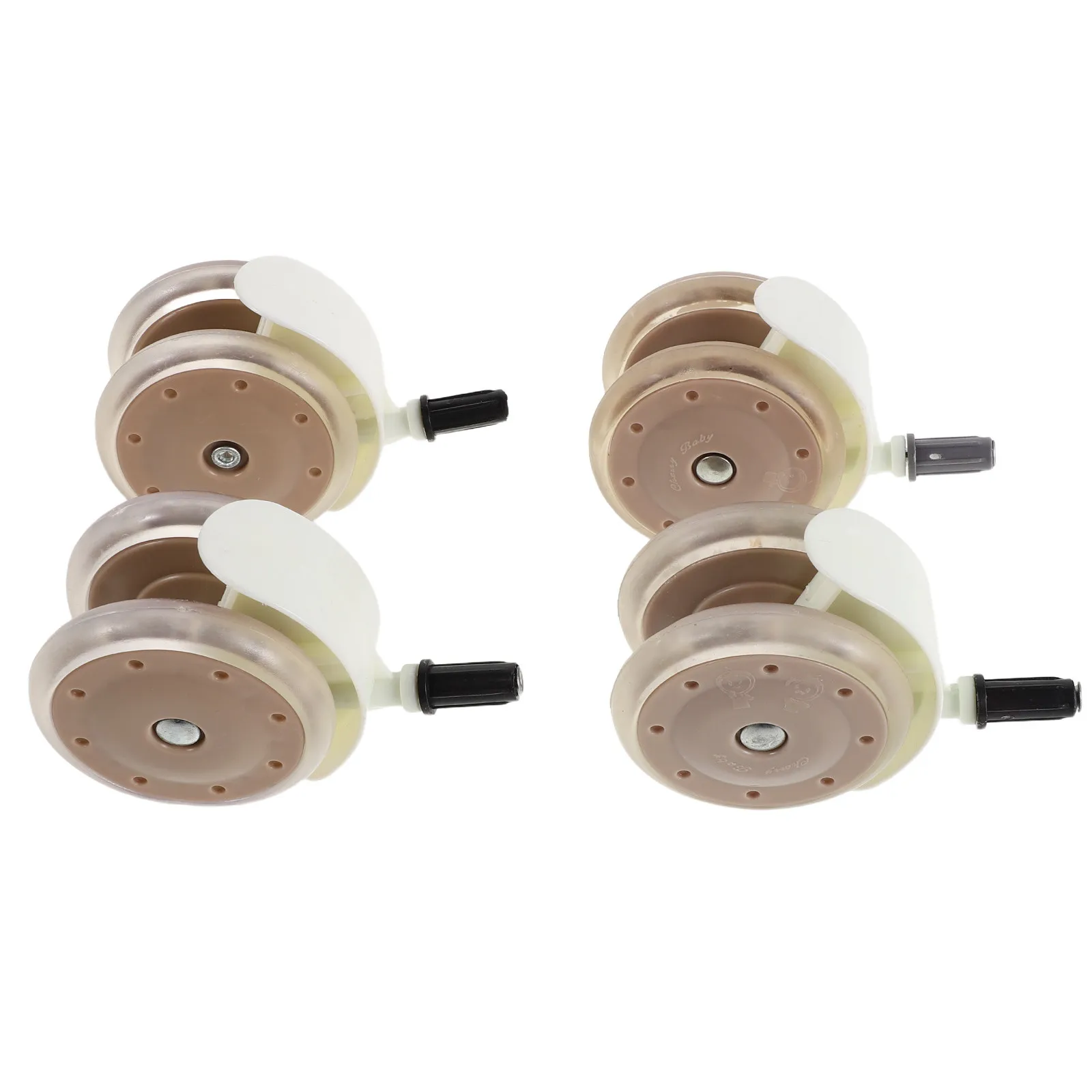 

4Pcs Silent Swivel Stroller Wheel Bearings Replacement Parts for Infant Toddler Walkers Versatile on Multiple Surfaces