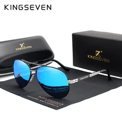 KINGSEVEN 2024 New Design Aviation Alloy Frame HD Polarized Sunglasses For Men UV400 Protection