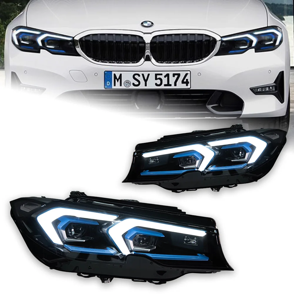 

AKD Head Lamp for BMW G20 G28 LED Headlight 2019-2022 Headlights 320i 3 Series DRL Turn Signal High Beam Angel Eye Projector