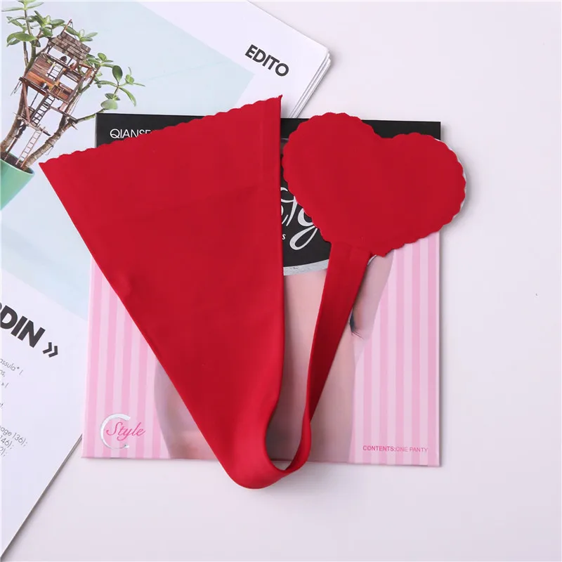 

Sexy Lingerie Underwear Women's C-string Thongs Heart-shaped Tight T-Panties Invisible Panties Seamless Female Sexy Erotic Thong