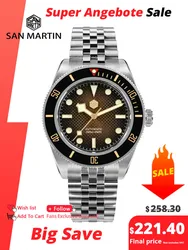 San Martin 3D Waffle Dial New 40mm Dive Watch NH35 Men's Watches Automatic Mechanical Sapphire Waterproof 200m Luminous SN0128