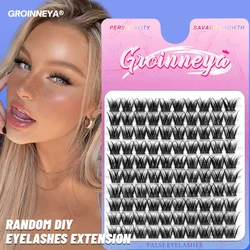 GROINNEYA 120 Clusters Individual eyeLashes DIY Eyelashs Individual Lashes False Eyelash Clusters Extensions Makeup
