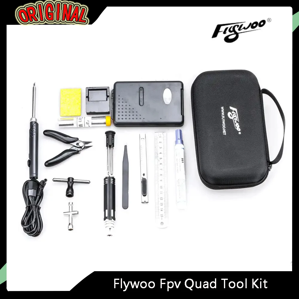 

Flywoo FPV Quad Tool Kit - Multimeter, Soldering Iron & Tools, with EVA Tool Bag, for FPV Drones