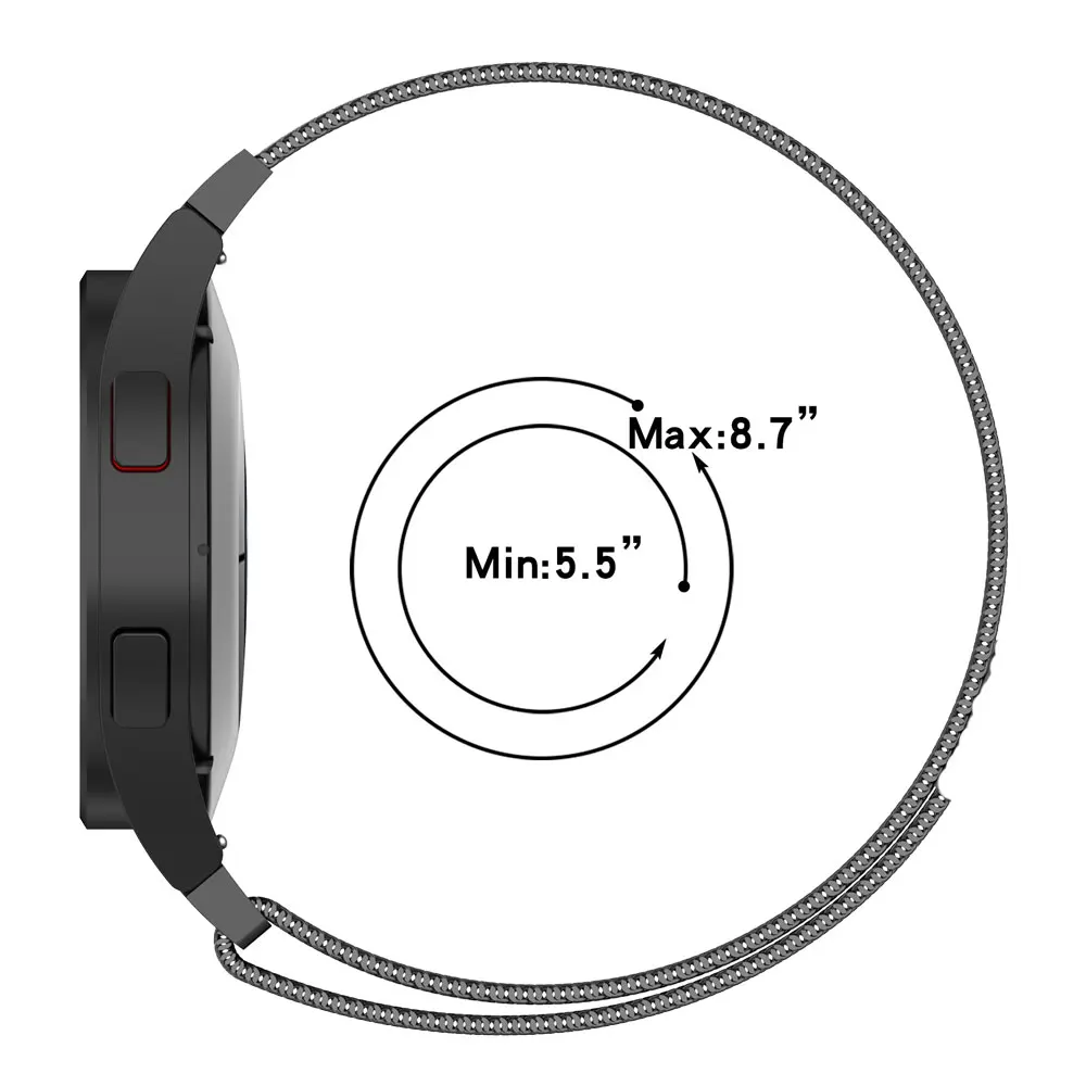 No Gap Milan ese Loop Armband für Samsung Galaxy Uhr 6 klassische 43mm 47mm 6 5 4 44mm 40mm 5pro 4 klassische Edelstahl armband