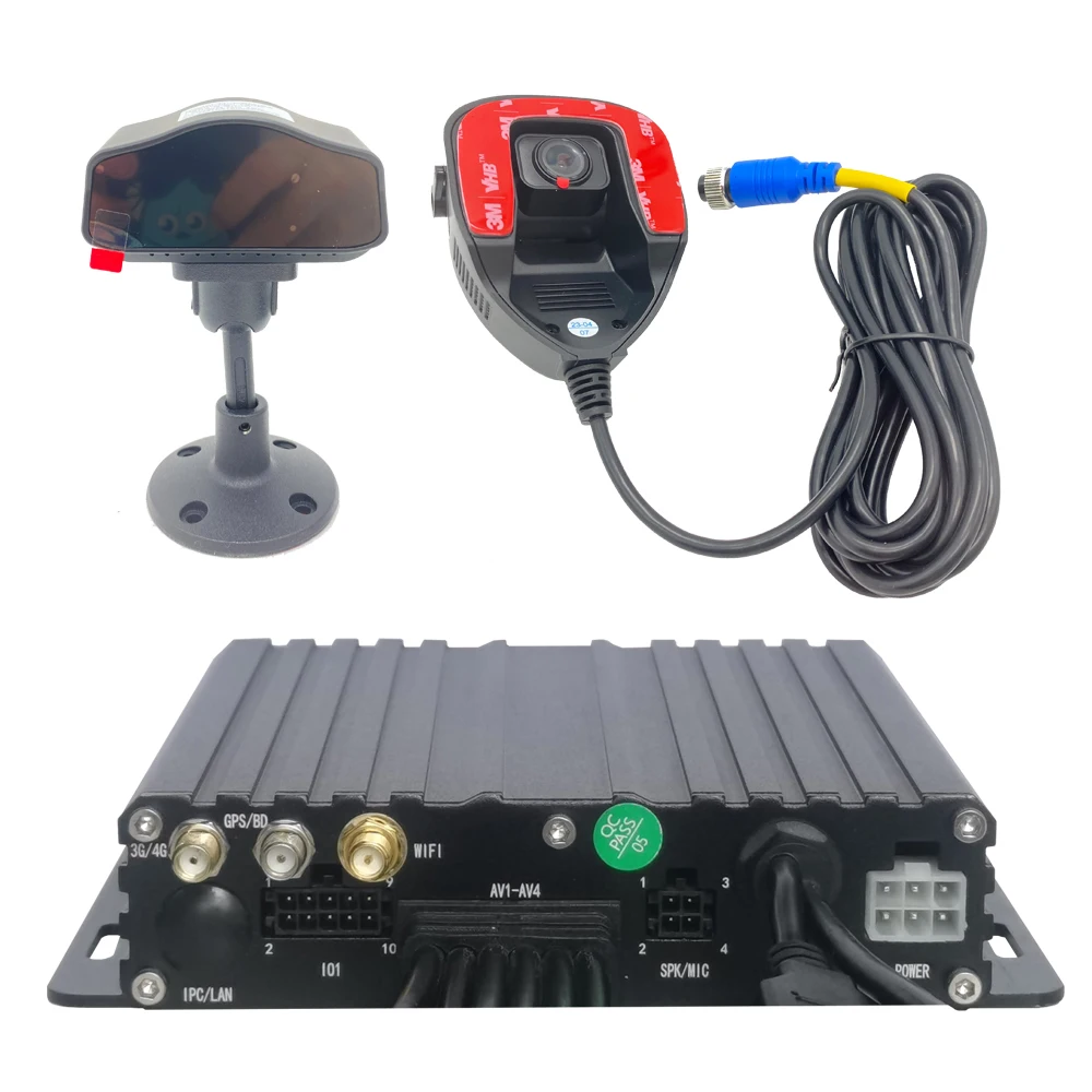 Hot Selling 1080P H 265 4-Channel Mobile DVR Digital Video Recorder 3G 4G Wifi ADAS Loop Recording Remote Control for Vehicles