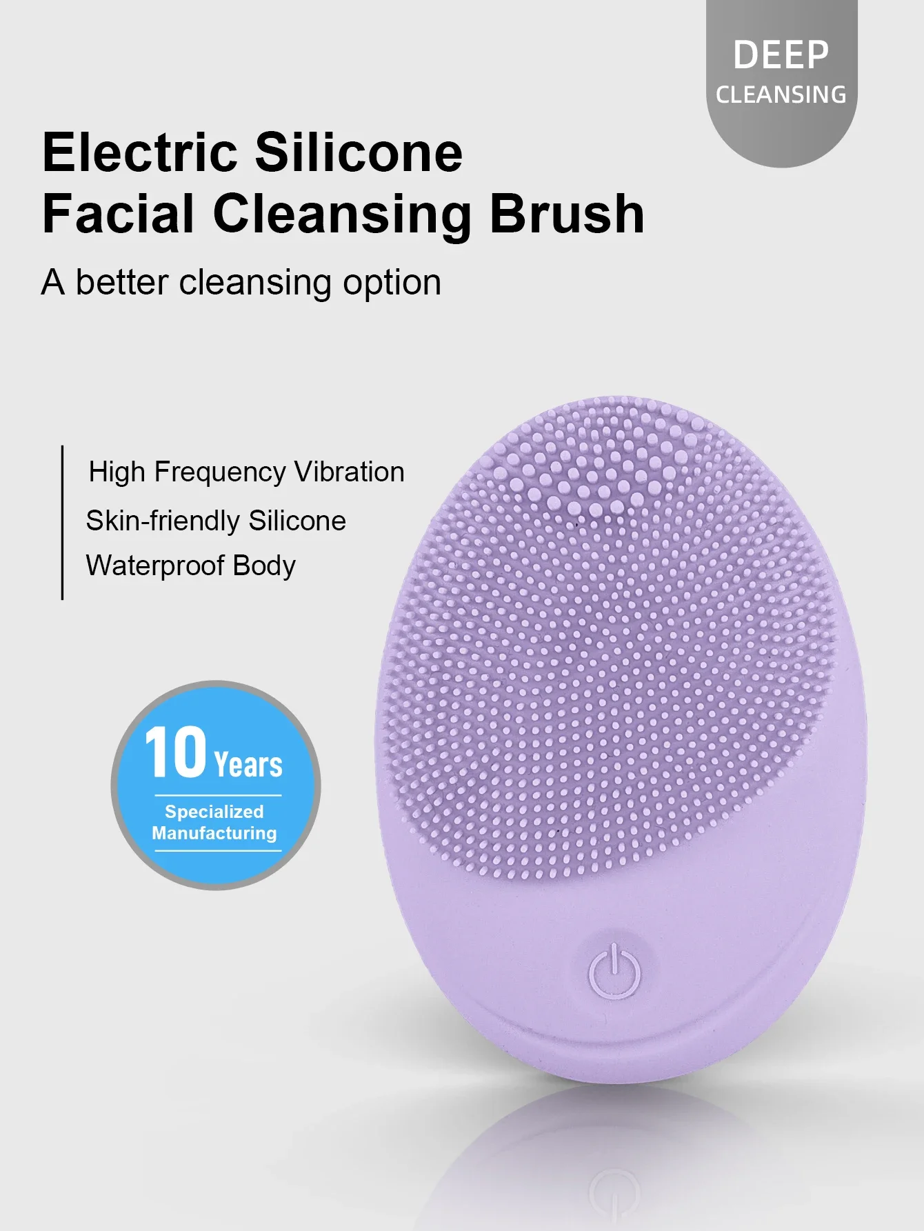 الكهربائية سيليكون منظف للوجه مدلك جهاز تجميل الاهتزاز تنظيف المسام بالموجات فوق الصوتية هزاز #2