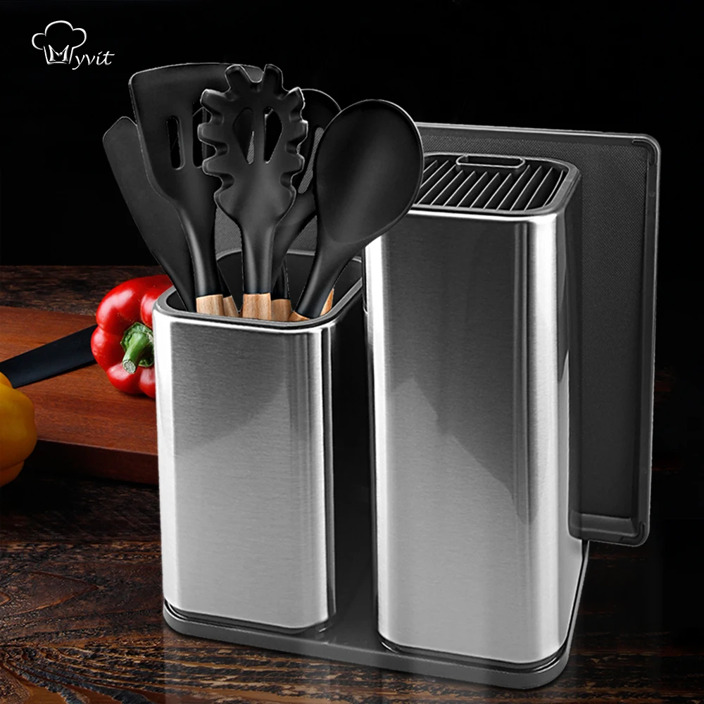 Knife Stand Holder For Kitchen Knife Stainless Steel Knife Holder Stand Block High End Kitchen Accessories