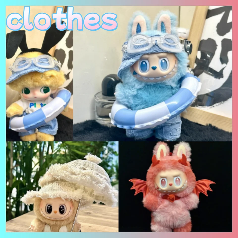 

In Stock For Labubu Accessories Clothes Wacky Mart Trick Angel Seaside Party Summer Baby Clothes Accessories