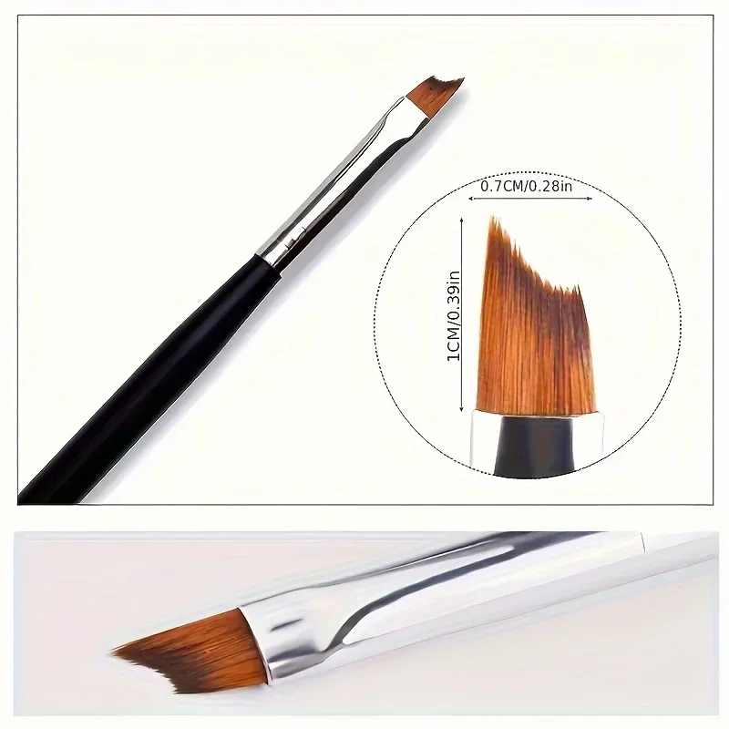 1/3pcsNail Gradient Brush, 6.54in Acrylic Powder Dipping Pen, Nail Liner Brush for Manicure Pedicure, Nail Painting Drawing Tool