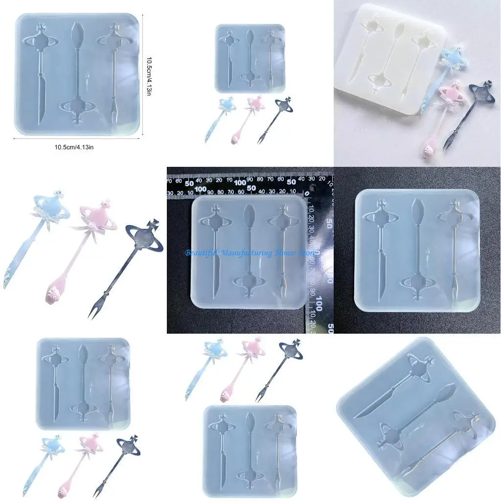 

E56A Liquid Sand Tableware Mold DIY Epoxy Dinnerware Jewelry Molds Silicone Mold