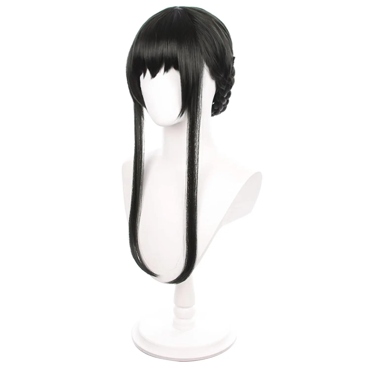 Yor forger perucas anime cosplay perucas espião × família trança perucas elite inteligência preto longo cosplay perucas de halloween para adultos