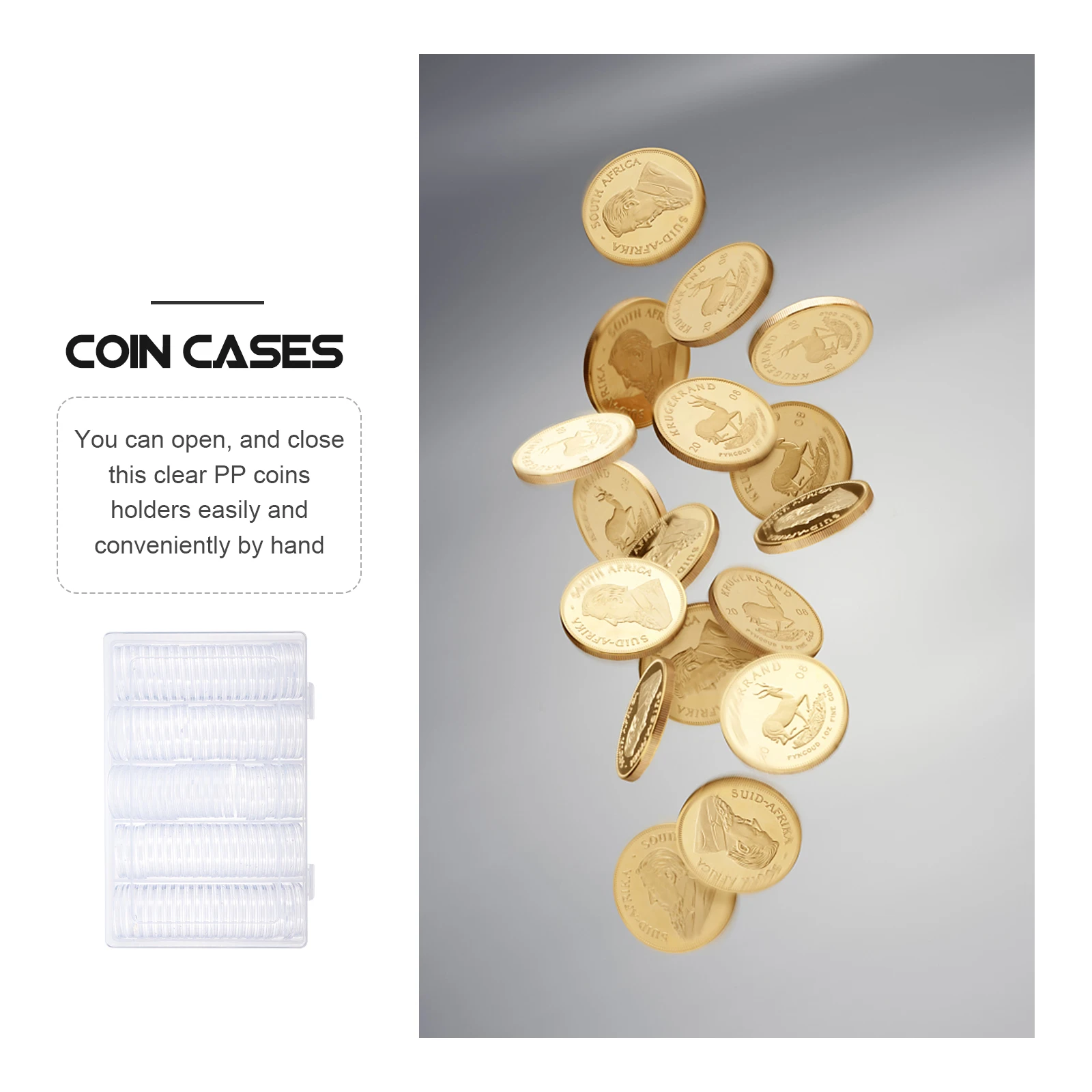 

Coin Protectors Protection Box Set Collecting Clear Case Collection Holder Washer