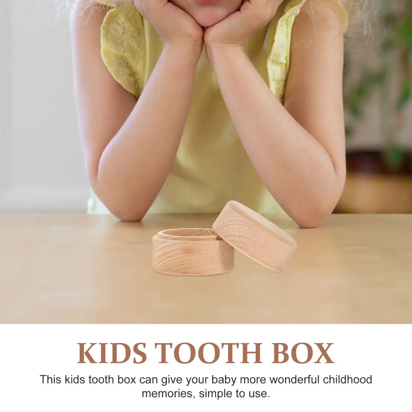 

1 шт., деревянный контейнер для хранения зубов, детский держатель для волос плода, милый 3D прочный, безопасный, портативный DIY