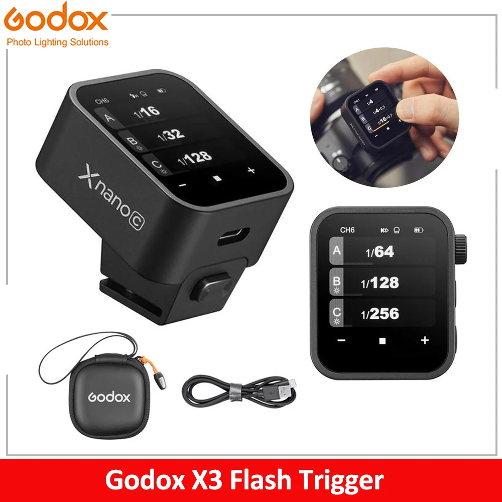 

Godox X3 TTL HSS 2.4G Wireless Flash Trigger OLED Touch Screen Transmitter Quick Charge for Canon Nikon Sony Fujifilm