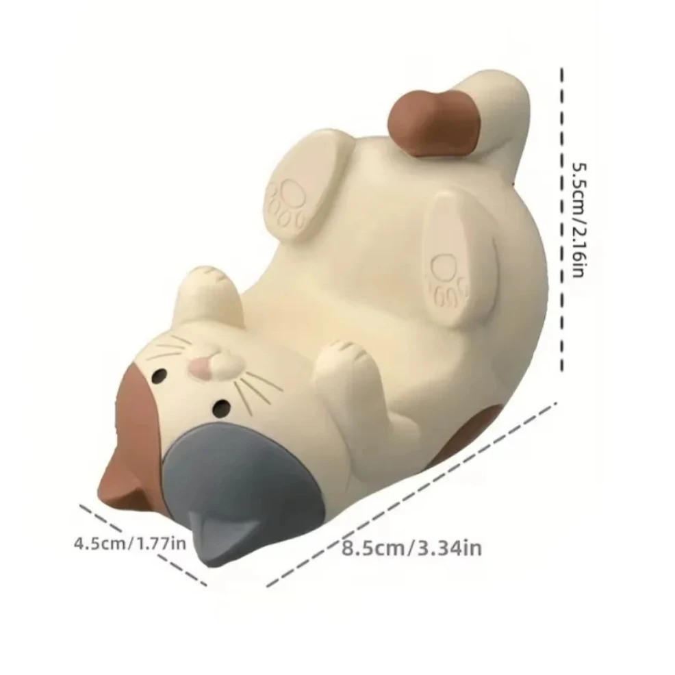 1Pc Cat Cell Phone Stand Resin Home Decorative Figure Cute Craft Ornaments Phone Holder Creative Phone Bracket For Men And Women - view 4