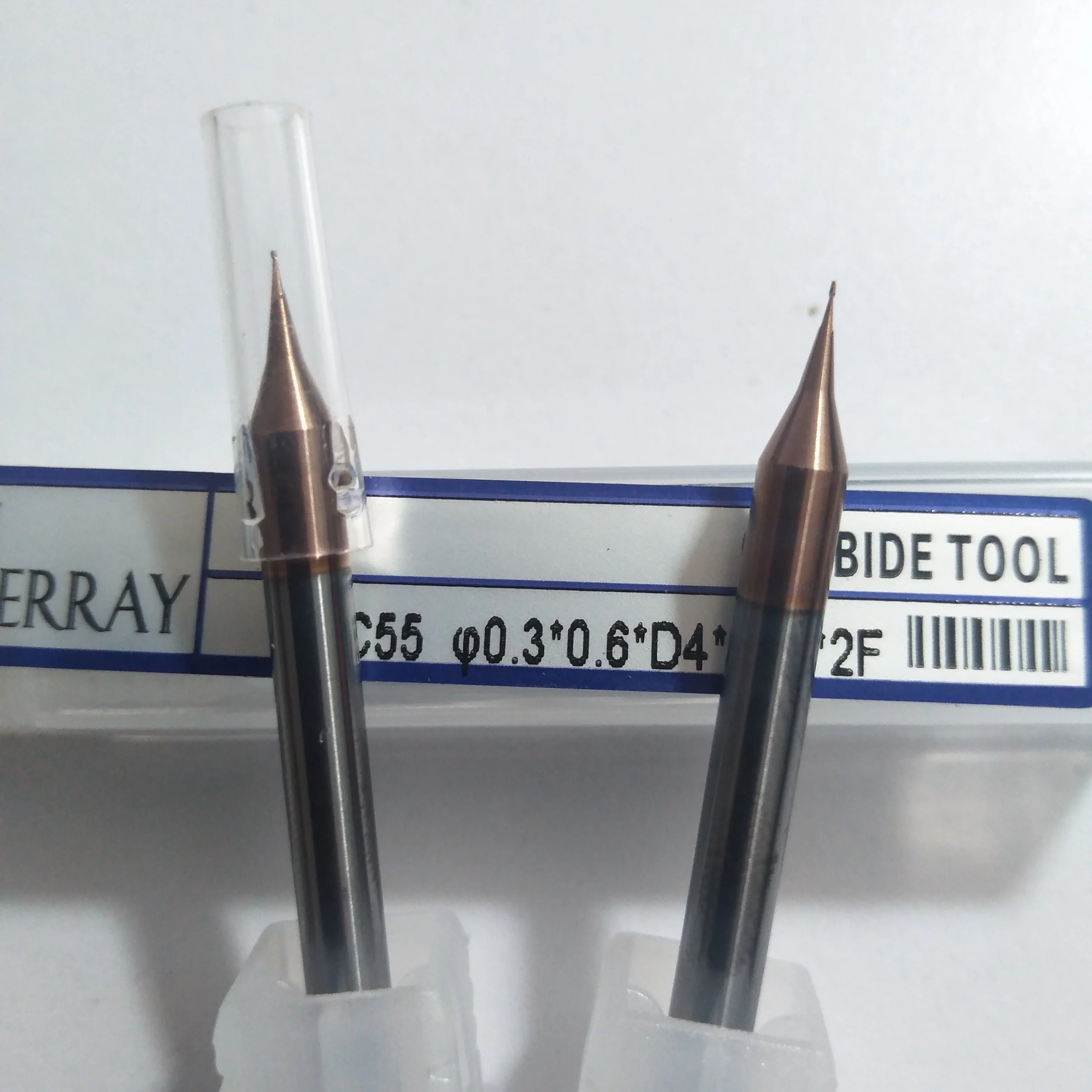 D0.2 D0.3 D0.4 D0.5 D0.6 D0.7 D.9*D4*50 *2 F HRC55 Tungsten Square End Mills Spiral Bits Carbide CNC Flat Endmill Router Bits
