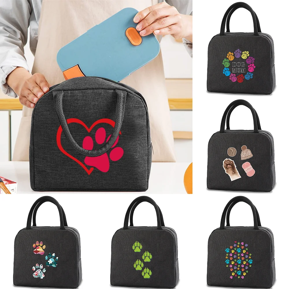 

Lunch accesorios for kids Women Insulated Cooler Portable Canvas Bags Thermal food Container Work School Picnic Dinner Handbag