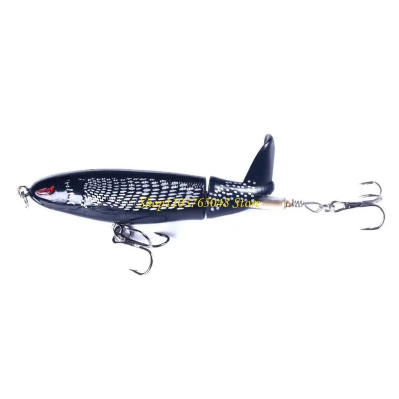 

R53E 10Pcs Floating Propeller Lure Topwater Fishing Lures Hard Baits With Rotating Tail Outdoor Fishing Accessories Enduring