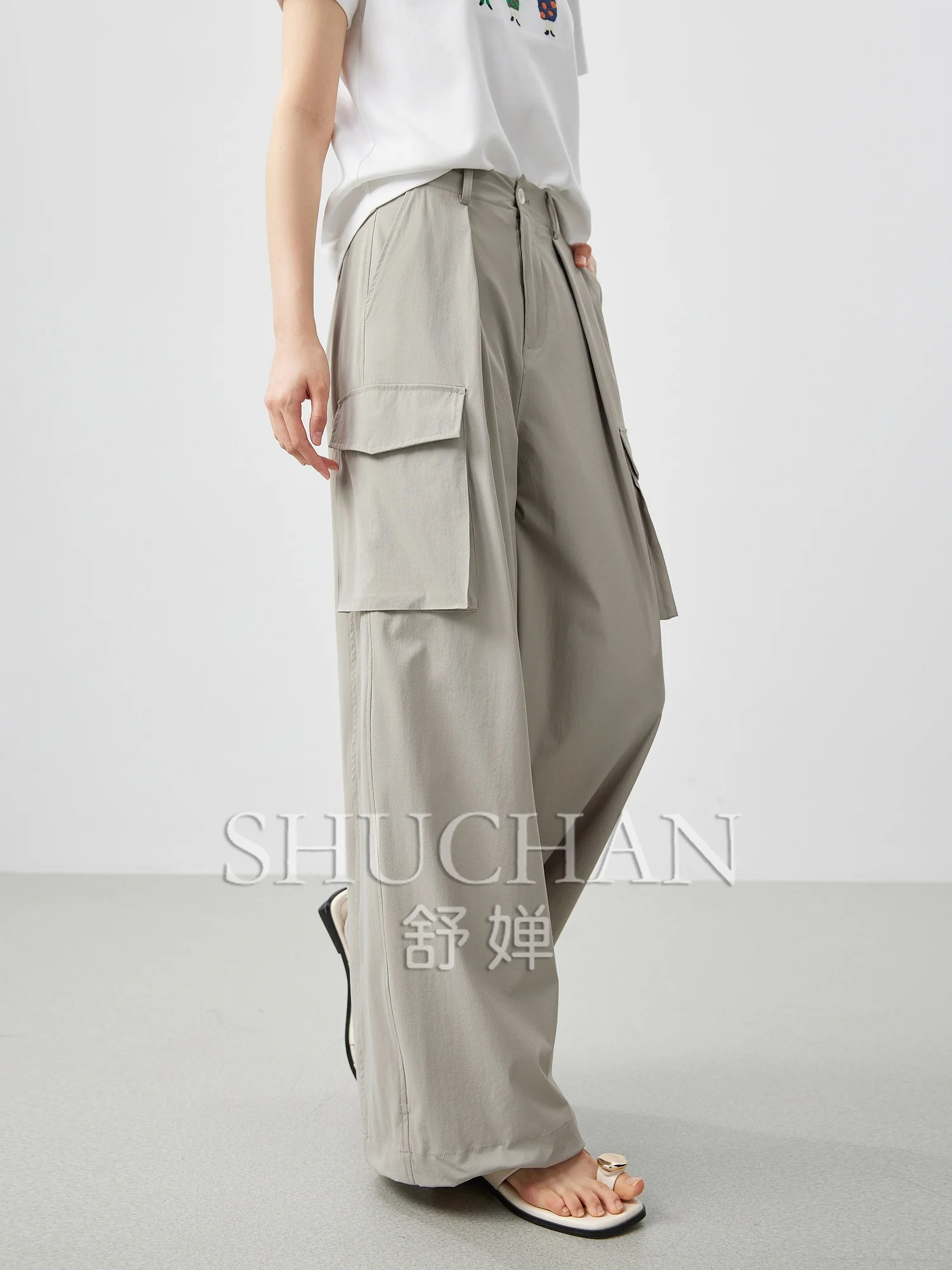 Cargo Pants Women Thin Summer Lightweight Pocket Adjustable Trousers Casual Pants streetwear women