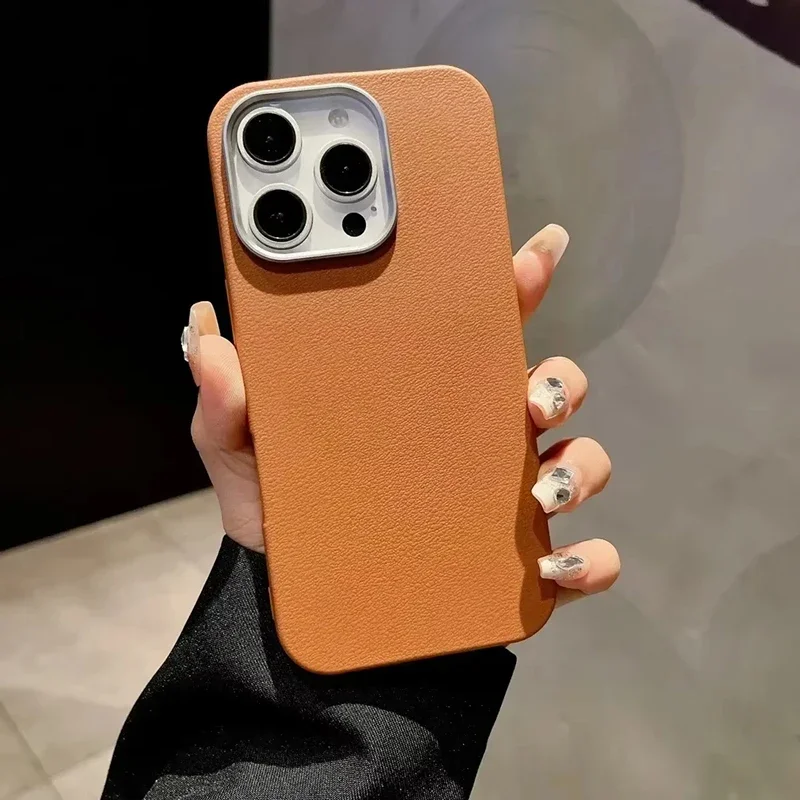Luxury Matte Leather Phone Case For Xiaomi Redmi Note 14 13 12 11 Pro Plus 5G 12S 11S 10S Redmi 13C 13 12 4G Shockproof Cover
