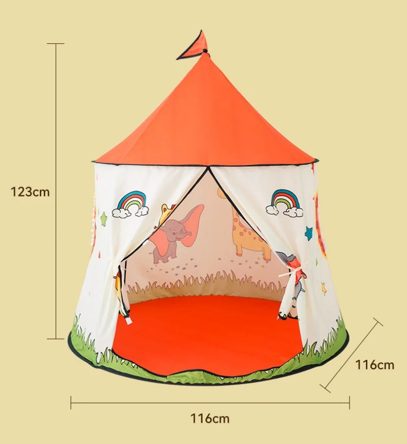 Cute Design Tent for Kids Indoor & Outdoor Play House Foldable Kids Pop Up Tent Child Play Tent Portable Toddler Tent