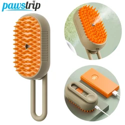 Escova de vapor elétrica para gato, massagem pente para Pet, Spray de água, escovas de banho, Pet Grooming Supplies, 3 em 1