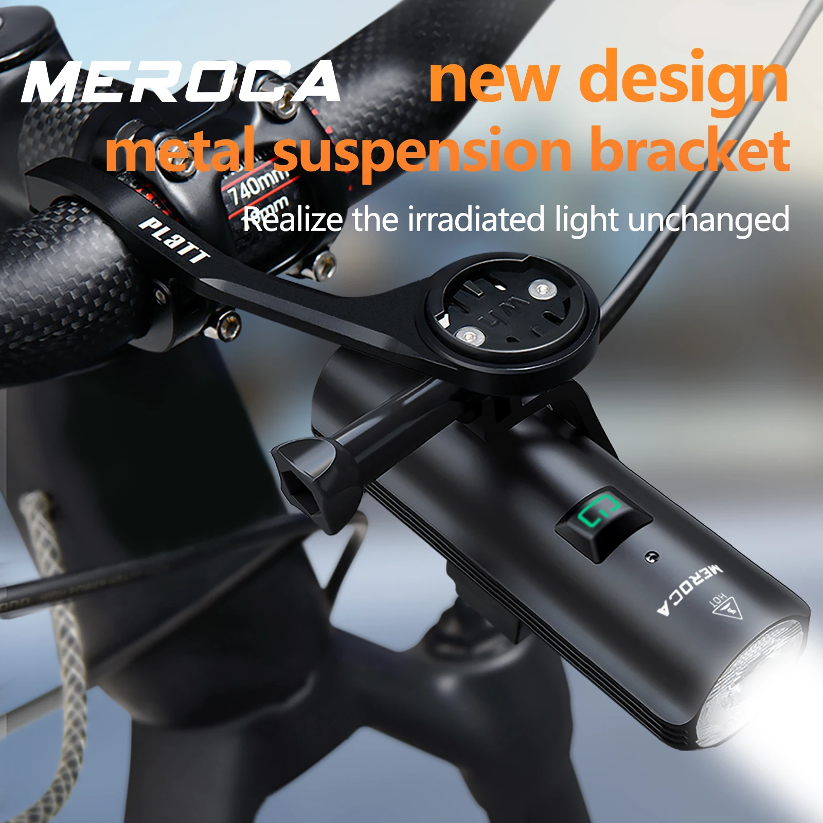 MEROCA Bicycle Front Light USB Rechargeable Bike Light 1000LM Waterproof LED 4500mAh Flashlight Bike Lamp Cycling Headlight