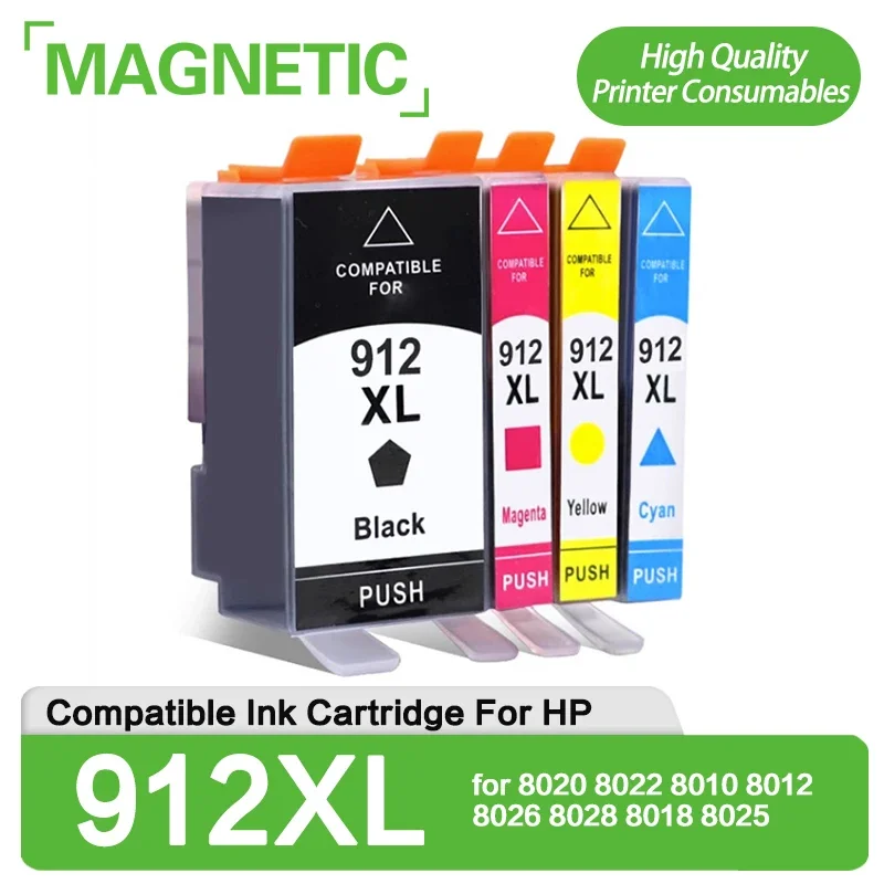 4Color 912XL 912 Ink cartridge Compatible for hp OfficeJet 8010 8012 8013 8014 8015 8017 8018 Printer Ink Cartridge 912 XL