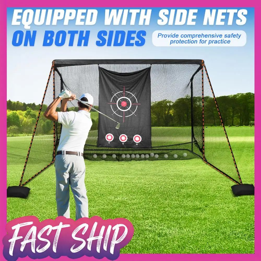 

Сетка для тренировок по гольфу 10x7 футов, сверхпрочная сетка-клетка для отработки ударов, для гольфа на заднем дворе, для отработки ударов и чиппинга, подарки для мужчин, папы, близких.