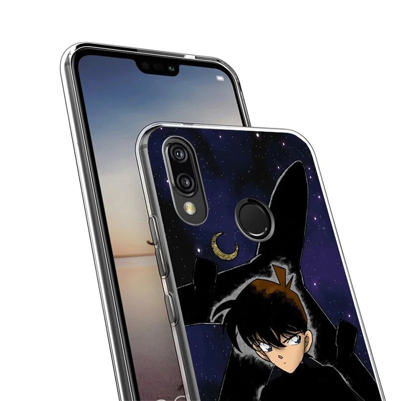 Anime Conan Cover Phone Case For Huawei P40 P30 P20 P10 Lite Mate 20 10 Pro P Smart Z Y5 Y6 Y7 Y9S Soft Fundas Shell