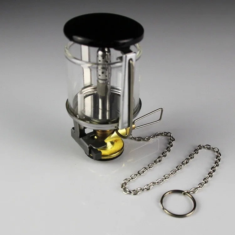 80LUX Outdoor Camping Lantern Portable Gas Light Tent Lamp Hanging Lamp For Flat Gas Tanks With Threaded Ports