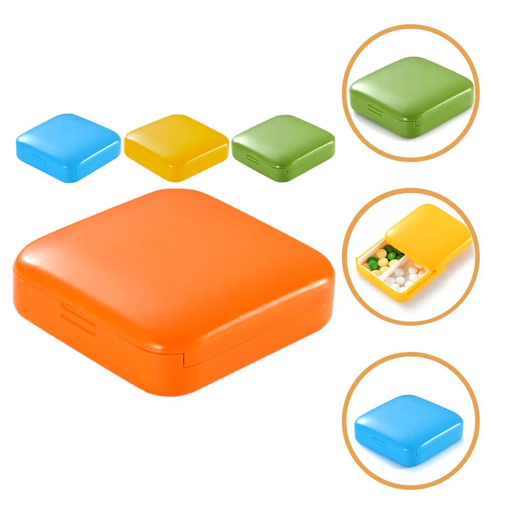 

4 шт. выдвижная коробка для таблеток, портативный органайзер для лекарств, 2 сетки, компактный герметичный чехол, дорожный держатель для ежедневного использования, чехол для лекарств