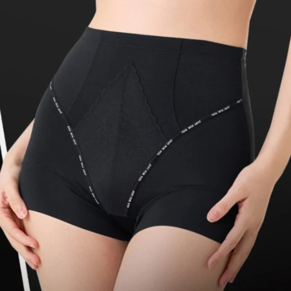 

Lace Shapewear Panties Women High Waist Lingeries Seamless Underwear Mulberry Silk Crotch Traceless Postpartum Body Shapers