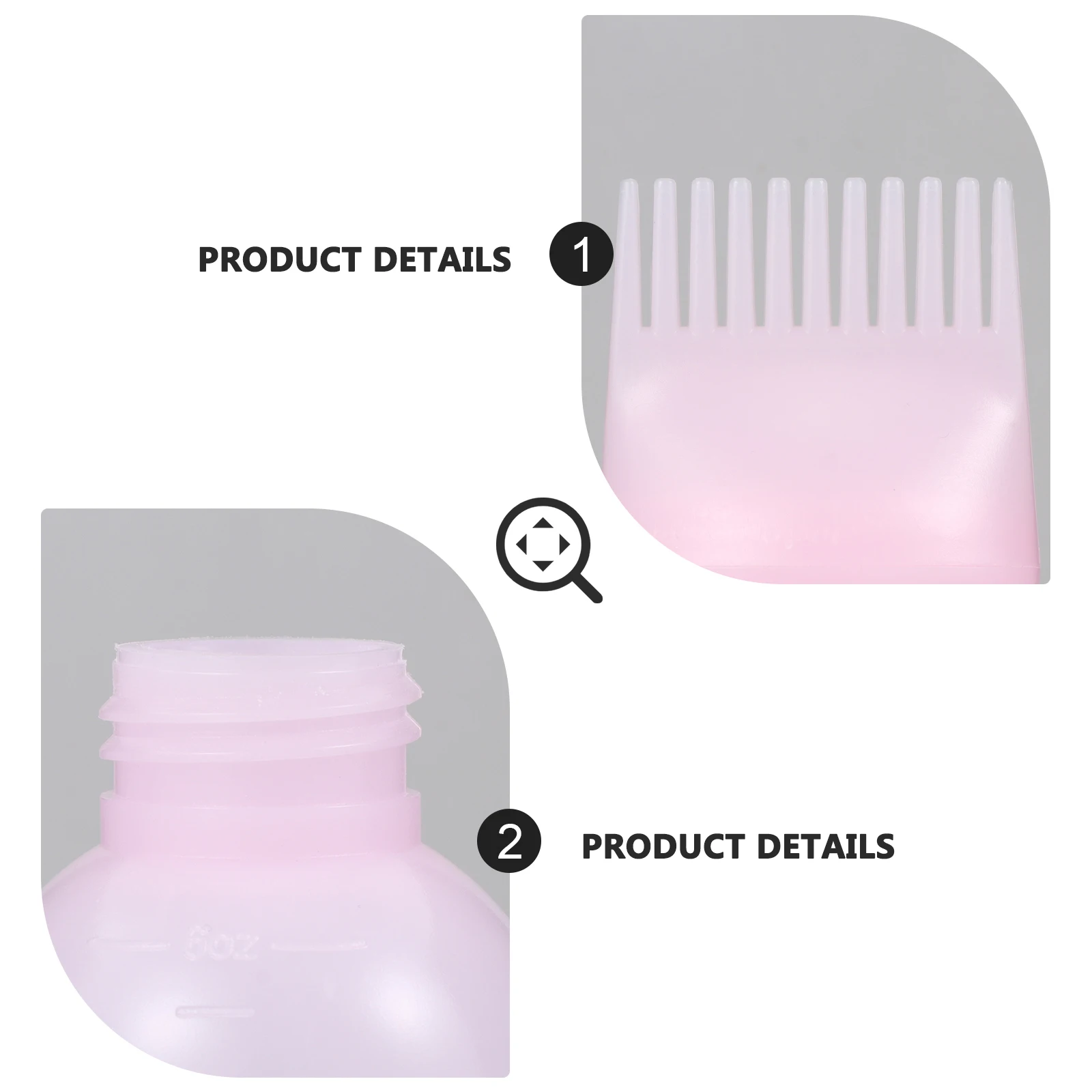 3 قطعة زجاجة التنظيف الجاف إعادة الملء البلاستيك تلوين الشعر قضيب زجاجات تخرج مقياس الجذر مشط للشامبو صبغ الشعر