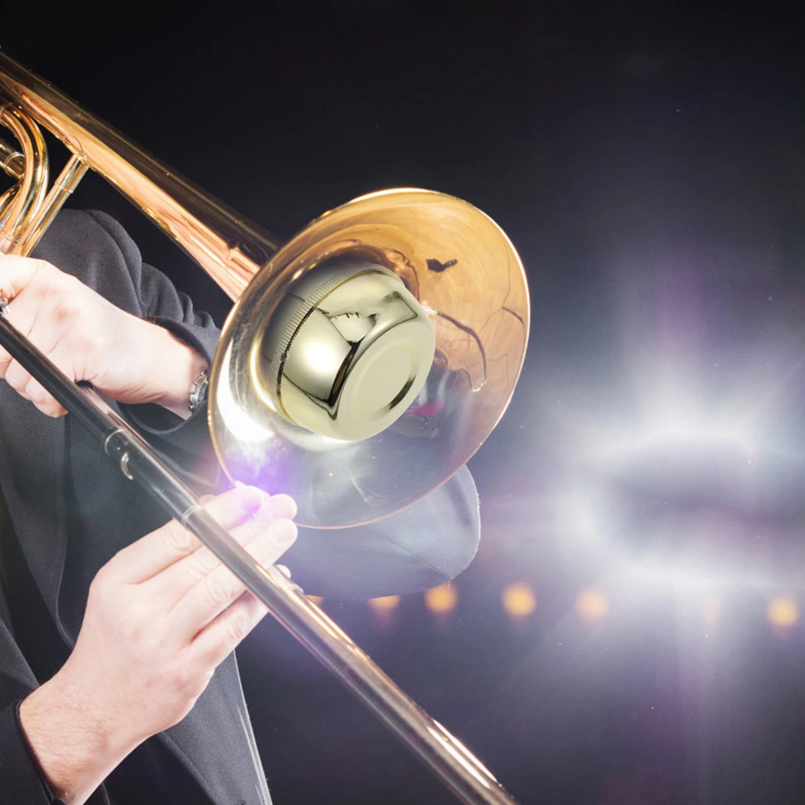 

1pc Trombone Mute Abs Durable Silent Practice Accessory Noise Reduction Tool Lightweight Portable Musical Instrument Part