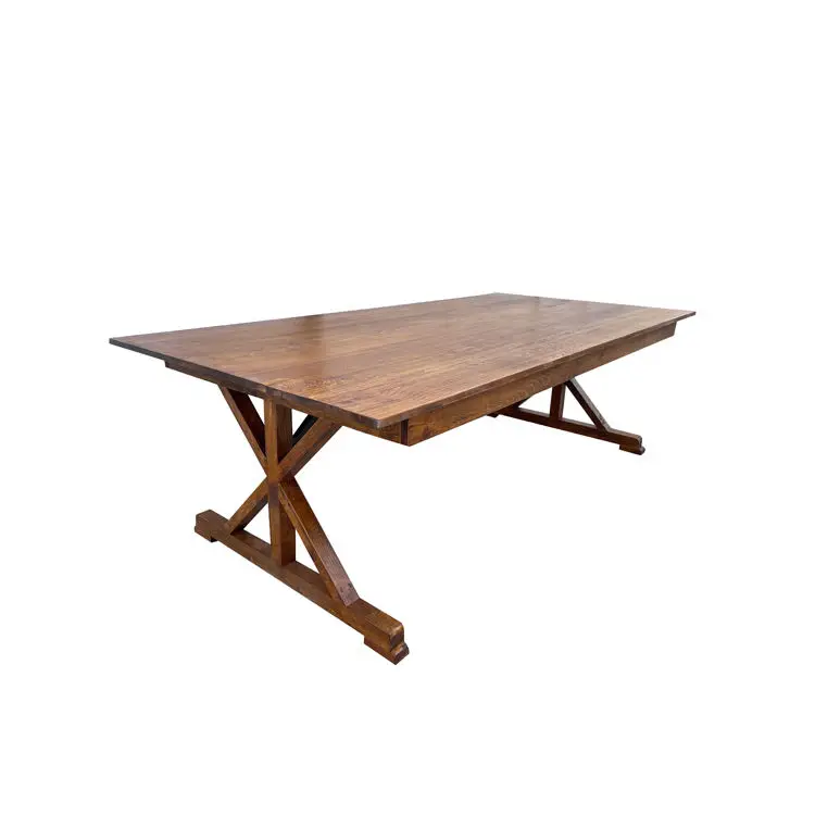 Outdoor Pine Wood Rustic Farm Table for Banquet Wedding Farm Dining Table