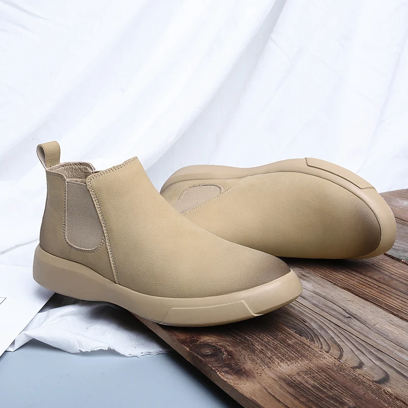 Chelsea Boots for Men Trendy All-match Casual Non-slip Wear-Resistant Round Toe Breathable Fashion Boots Spring Autumn Main