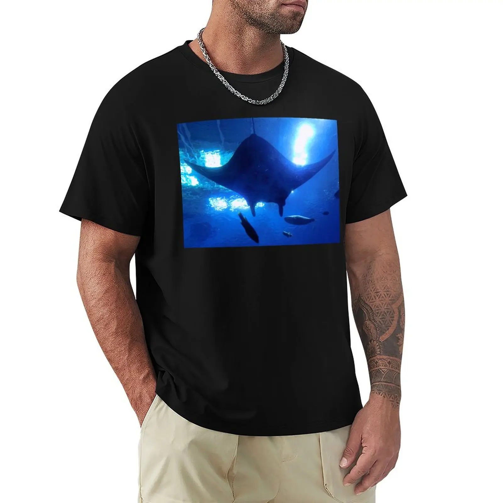 Manta Ray Underview T-Shirt Classic Print Short Sleeve Shirt