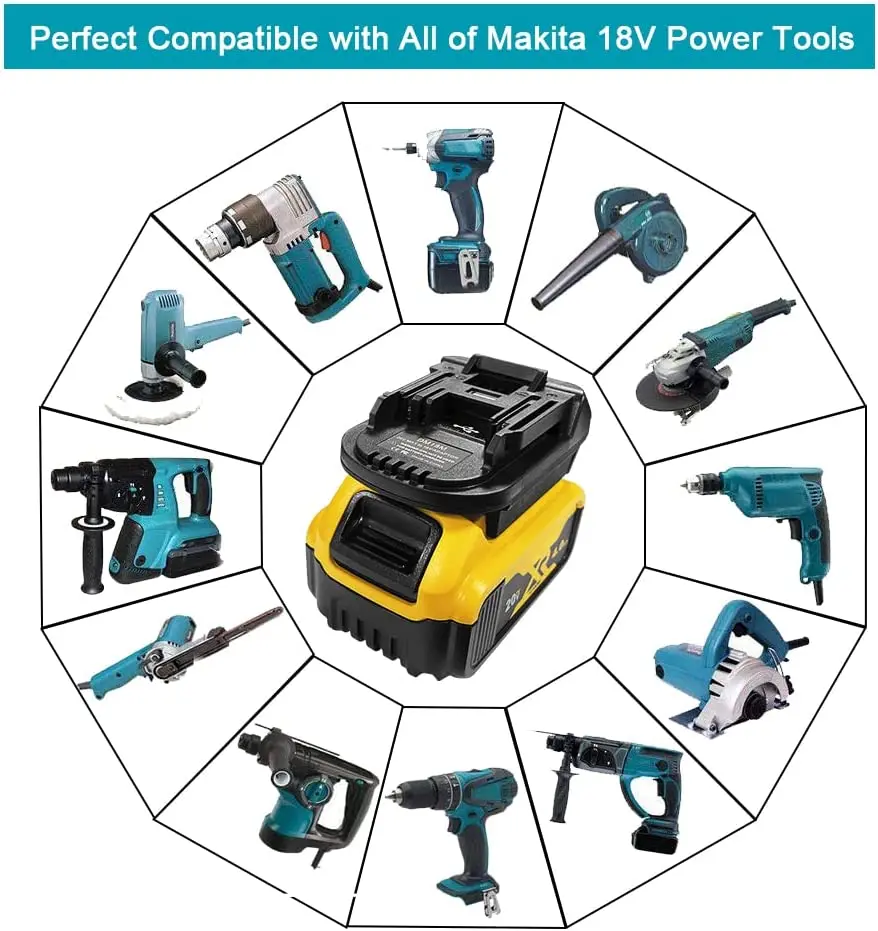 DM18M Battery Adapter For Milwaukee For Dewalt to For Makita Bl1830 Bl1850 Batteries 20V To 18V Battery Conversion