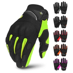Motorcycle Gloves Summer Mesh Breathable Moto Gloves Men Full Finger Touch Screen Motocross Gloves Touch Screen Cycling Gloves