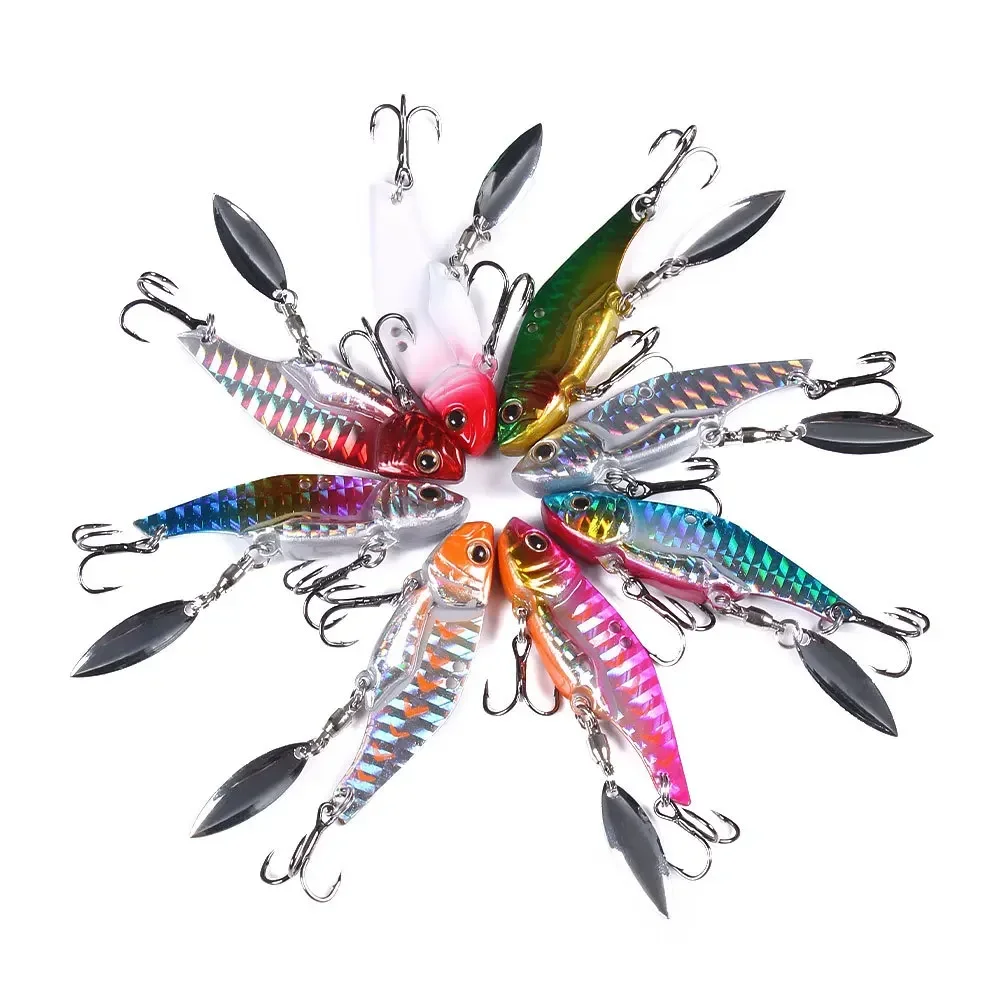 

1Pcs Rotating Metal VIB Vibration Bait Spinner Spoon Fishing Lures 12g 16g Jigs Trout Wobbler Fishing Spinnerbait Tackle Pesca