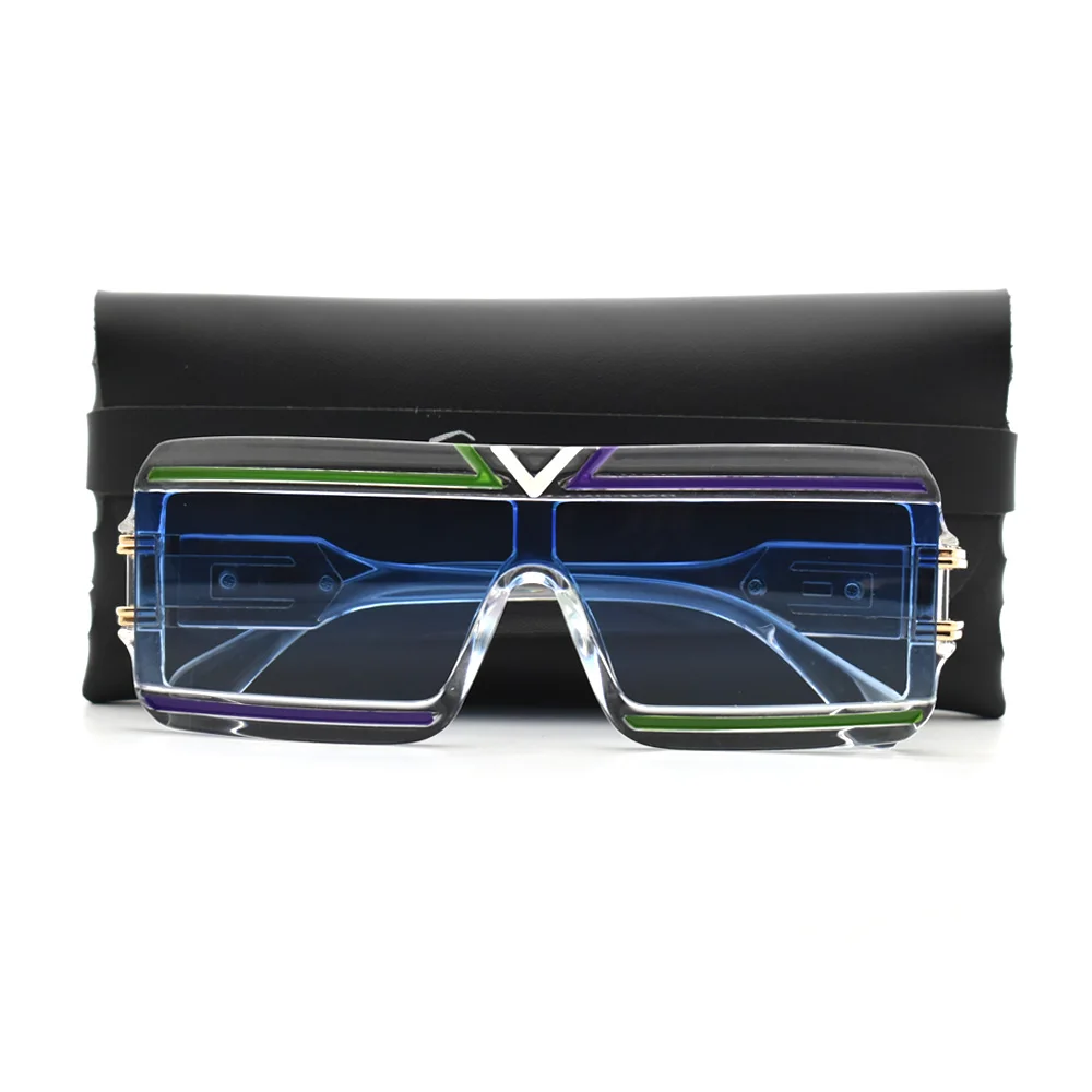 Premium Premium Square Sunglasses For Men Women Trendy Outdoor Metal Wide Leg UV Protection Unisex Fashion Eyewear Sunglass With Case - Aliexpress Deal